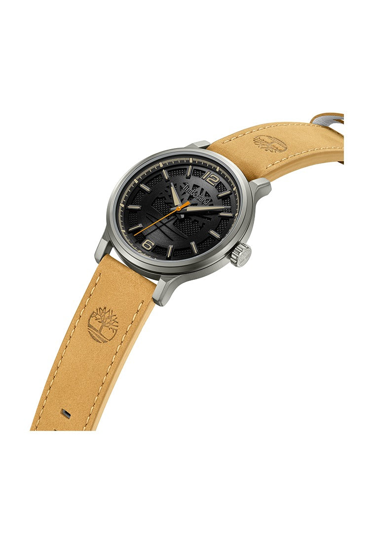 Orologio Uomo Timberland Driscoll TDWGA0094702 Quadrante Nero e Cinturino Beige