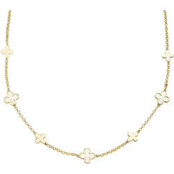 Amen Collana Natura Argento 925 dorata e Madreperla
