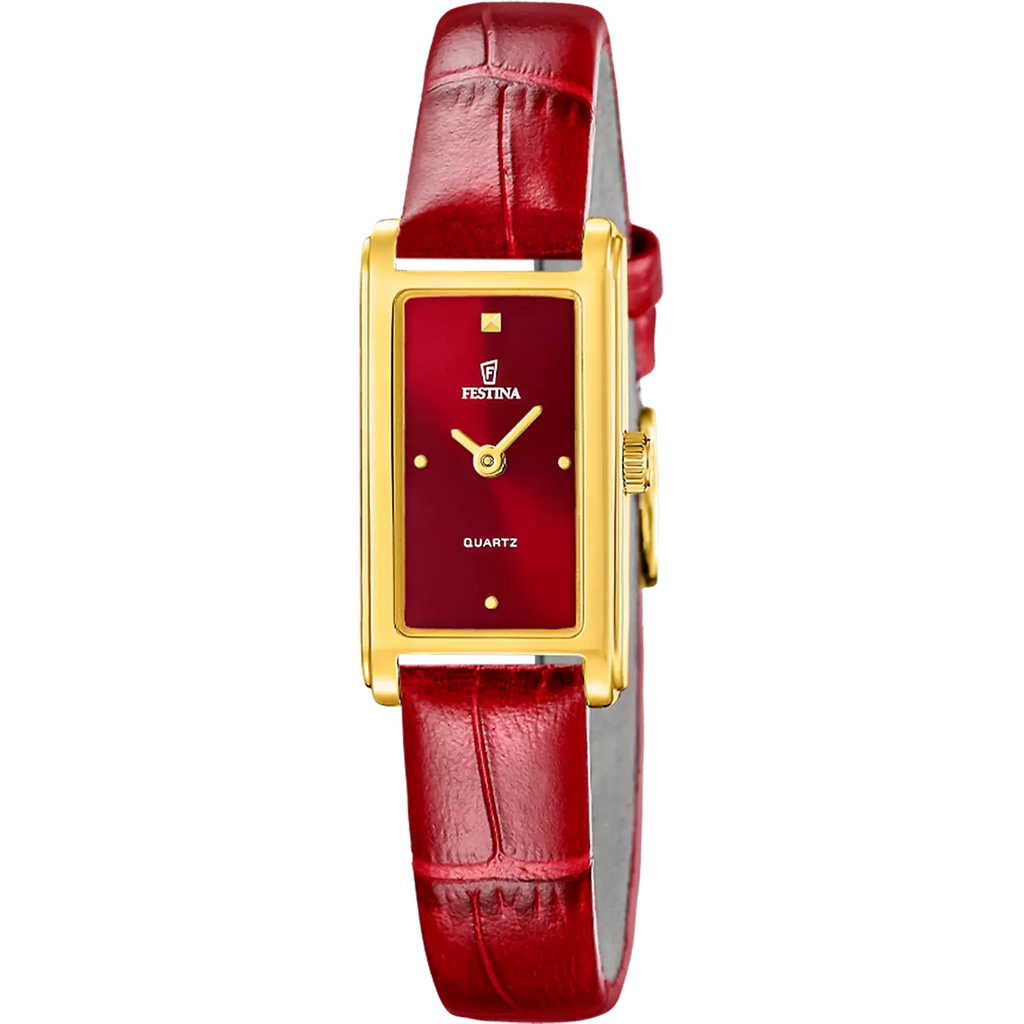 Orologio Donna Festina Mademoiselle in Acciaio con Cinturino in Pelle Rossa F20770/3