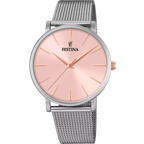 Orologio Donna Festina Boyfriend in Acciaio con Quadrante Rosa