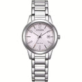 Orologio Donna Citizen Action OF Eco-Drive in Acciaio con Quadrante Rosa e Cristalli