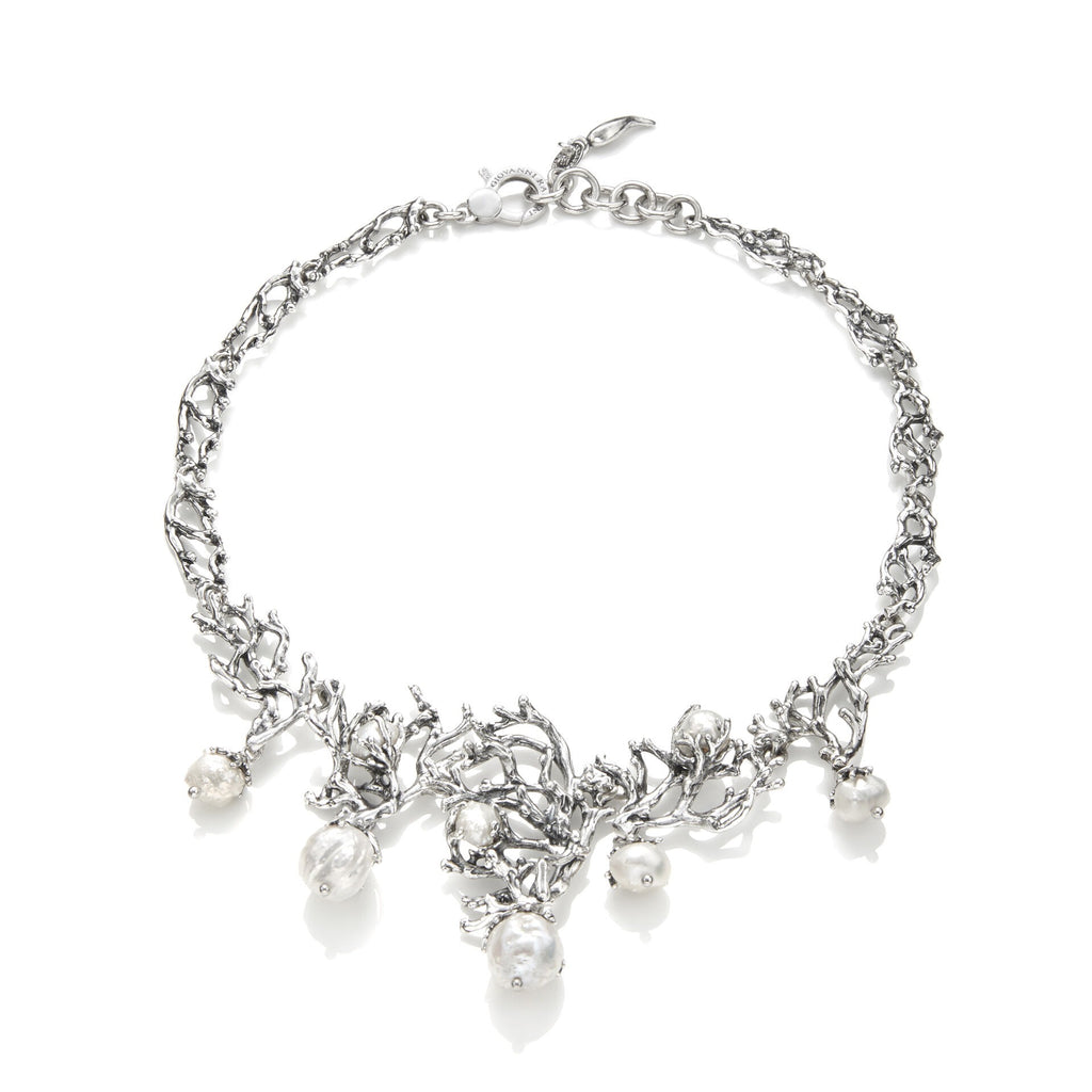 Collana Mari del Sud Grande in Argento e Perle