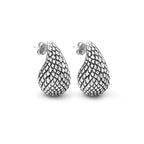 Orecchini Goccia Serpente in Argento 925