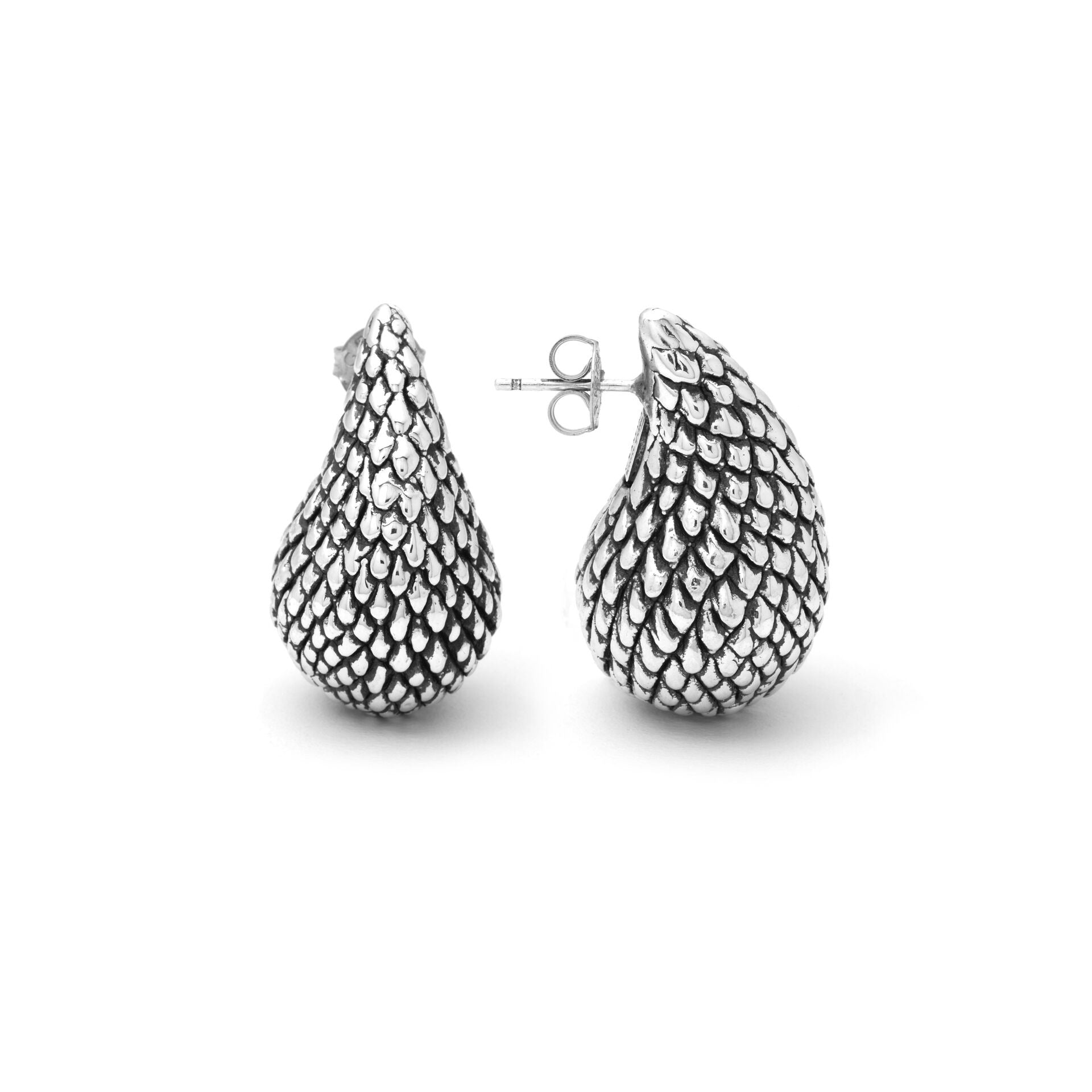Orecchini Goccia Serpente in Argento 925