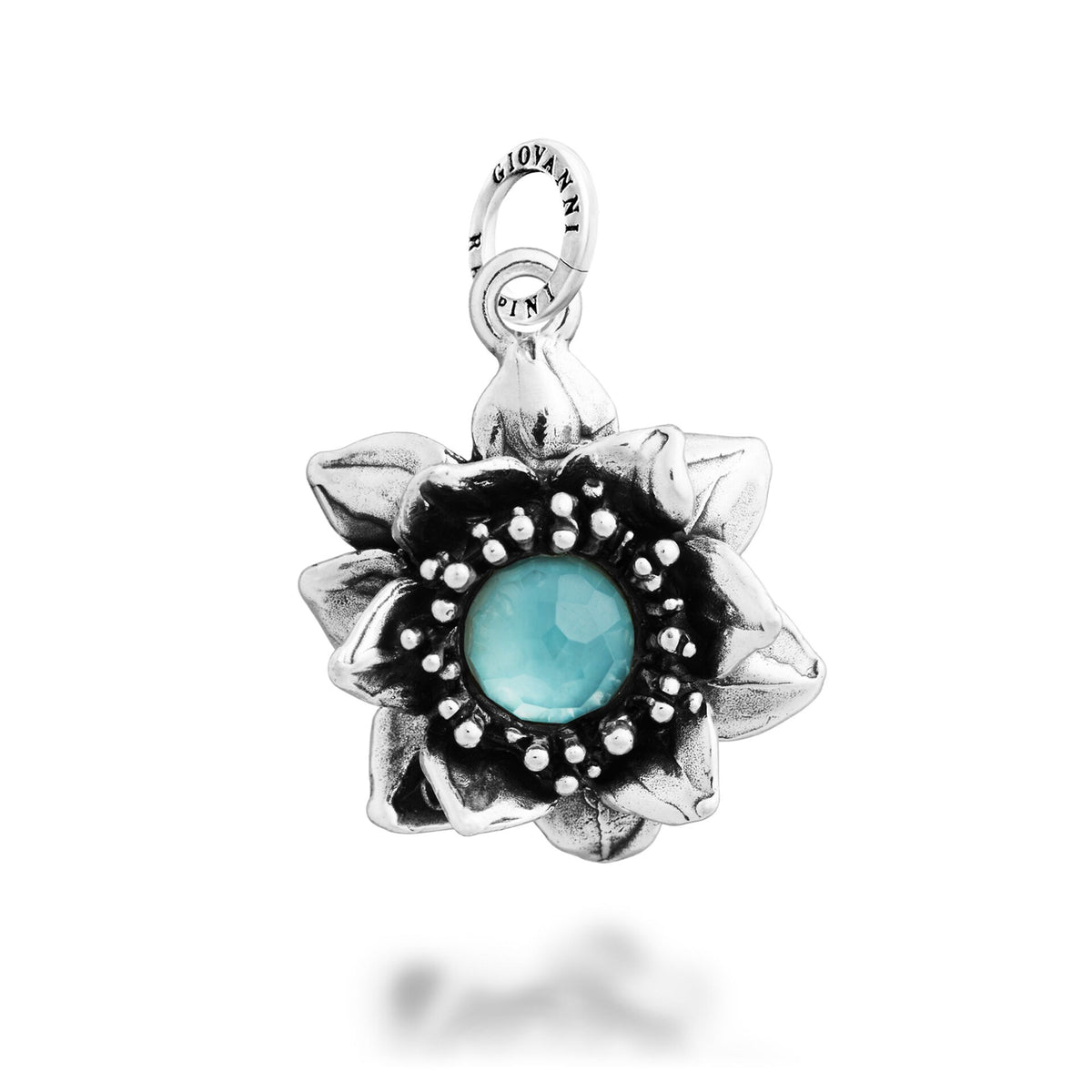 Charm Ninfea Cabochon Argento