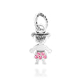 Charm Bimba Crystal Argento