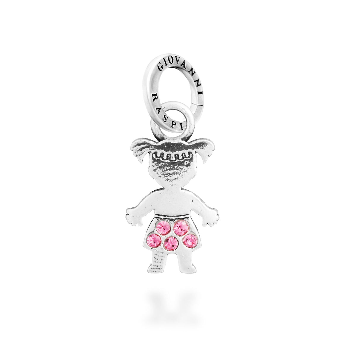 Charm Bimba Crystal Argento