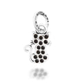Charm Gatto Crystal Argento Zirconi