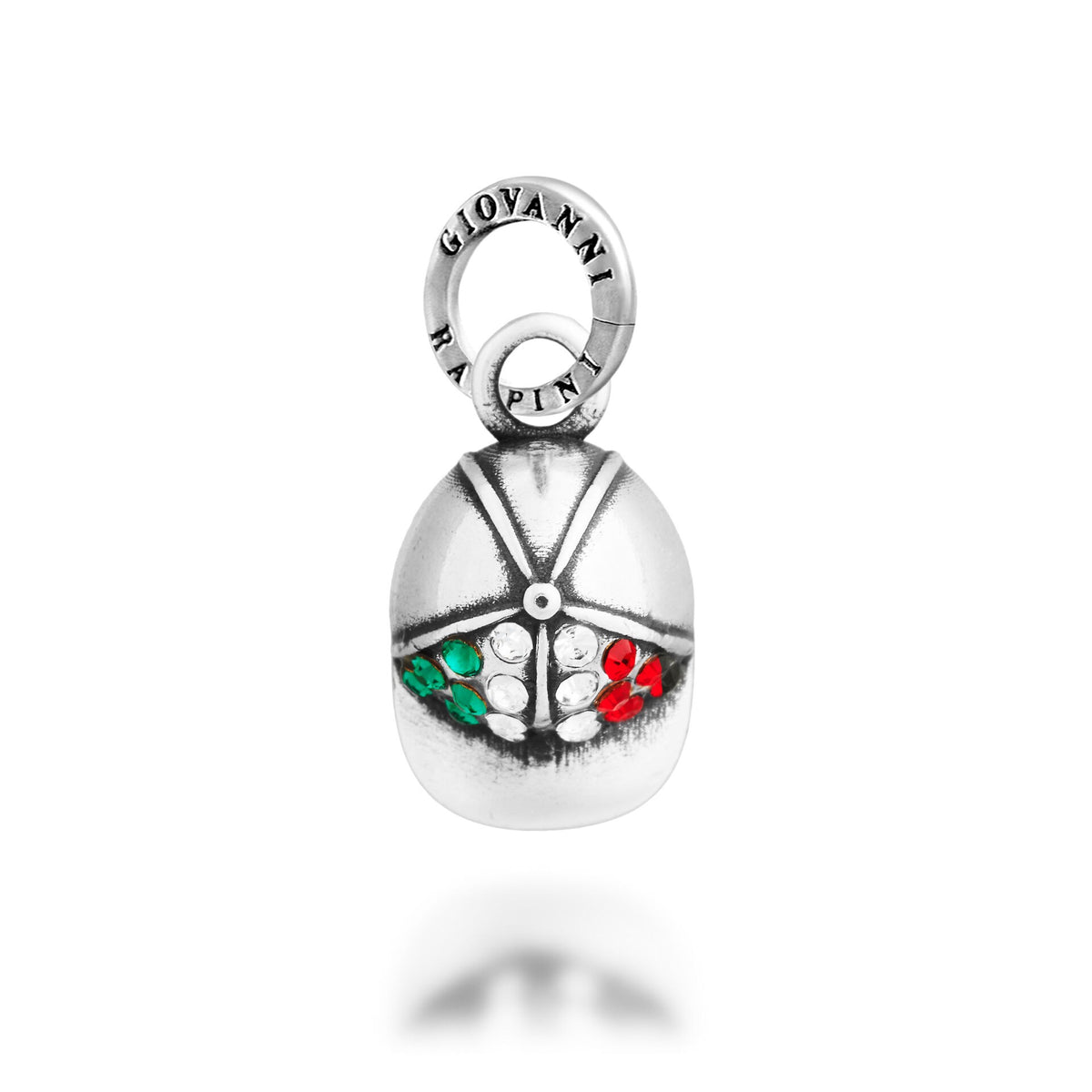 Charm Cappellino Crystal in Argento