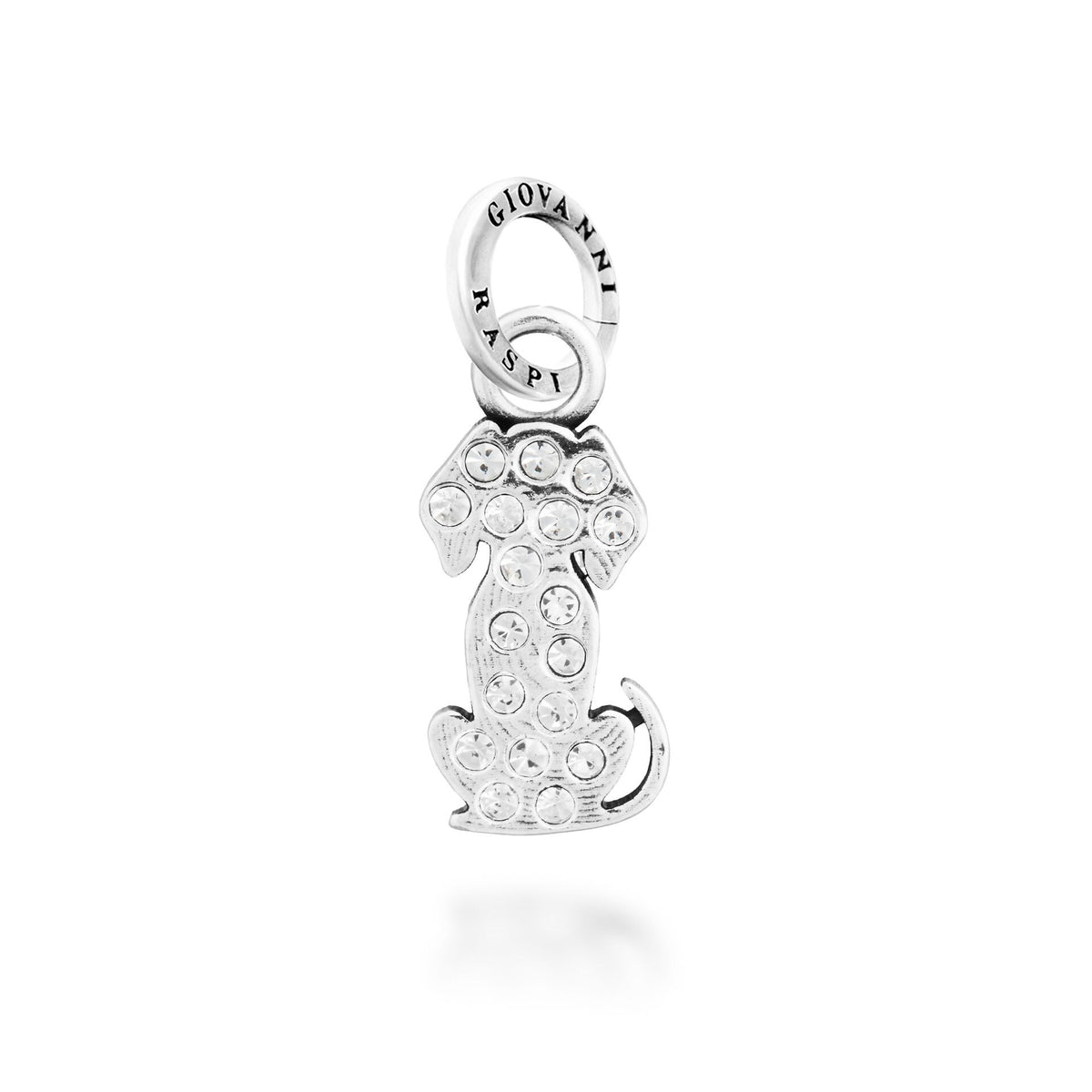 Charm Cane Crystal Argento