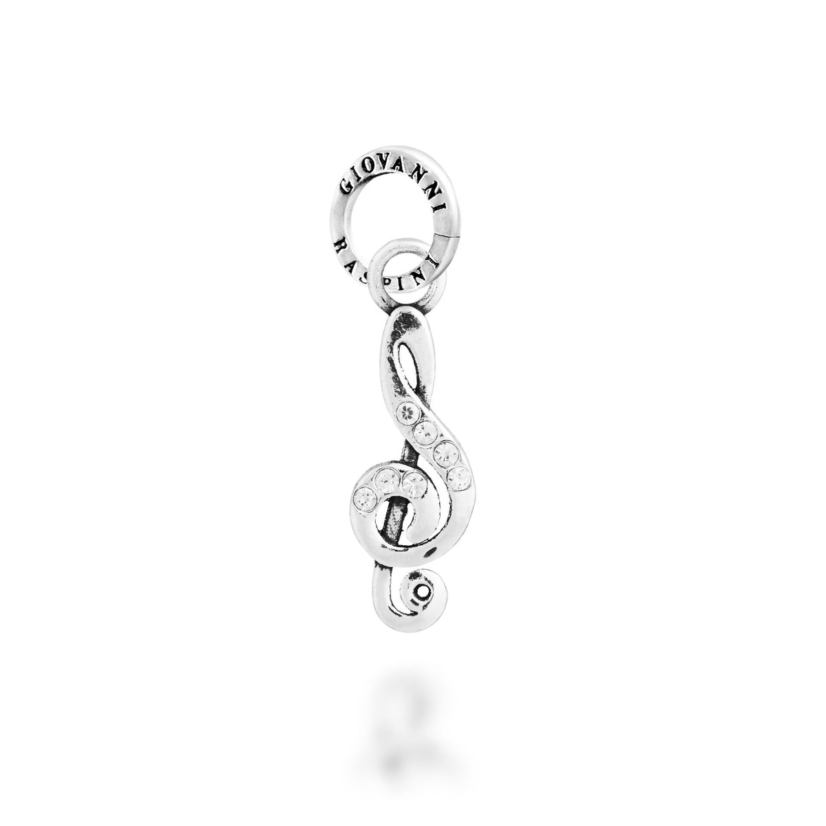 Charm Chiave Crystal Argento Zirconi