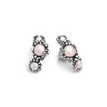 Orecchini Blossom Grandi in Argento e Perle Rosa