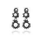 Orecchini Cascata Anemone in Argento e Perle