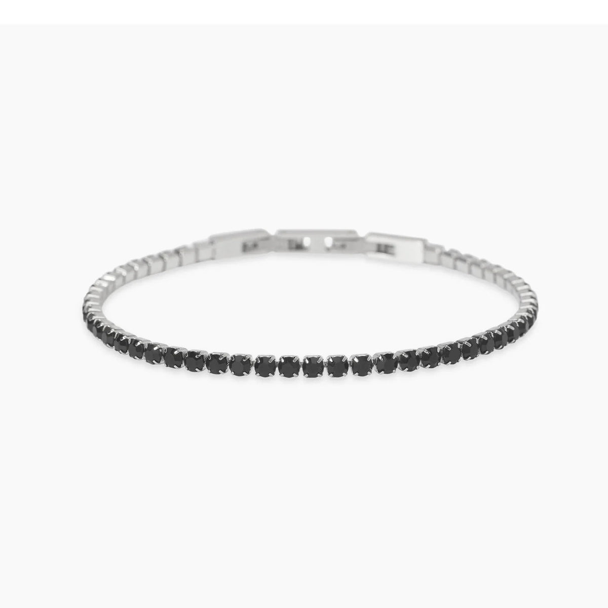 Bracciale Tennis Style 12 Cristalli Neri