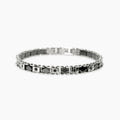Bracciale Uomo Ceramica Cristalli Neri