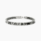 Bracciale Uomo Ceramica Cristalli Neri