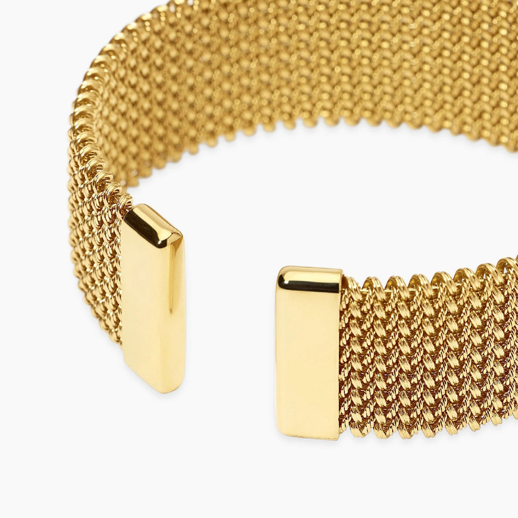 Bracciale Cuff Kidult Maglia Mesh Oro