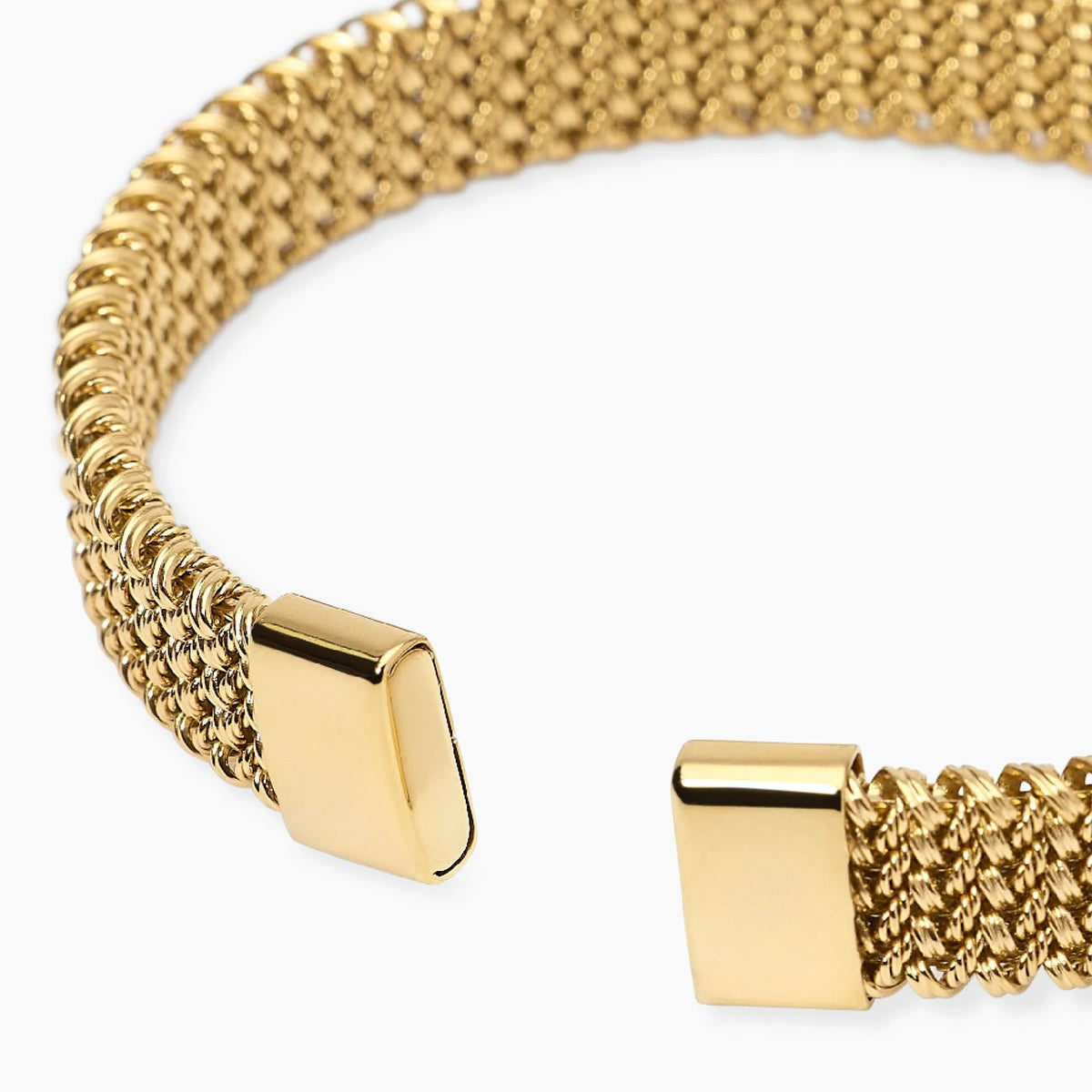 Bracciale Cuff Kidult Stile 61 Maglia Mesh Dorato
