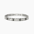 Bracciale Acciaio Elementi Neri