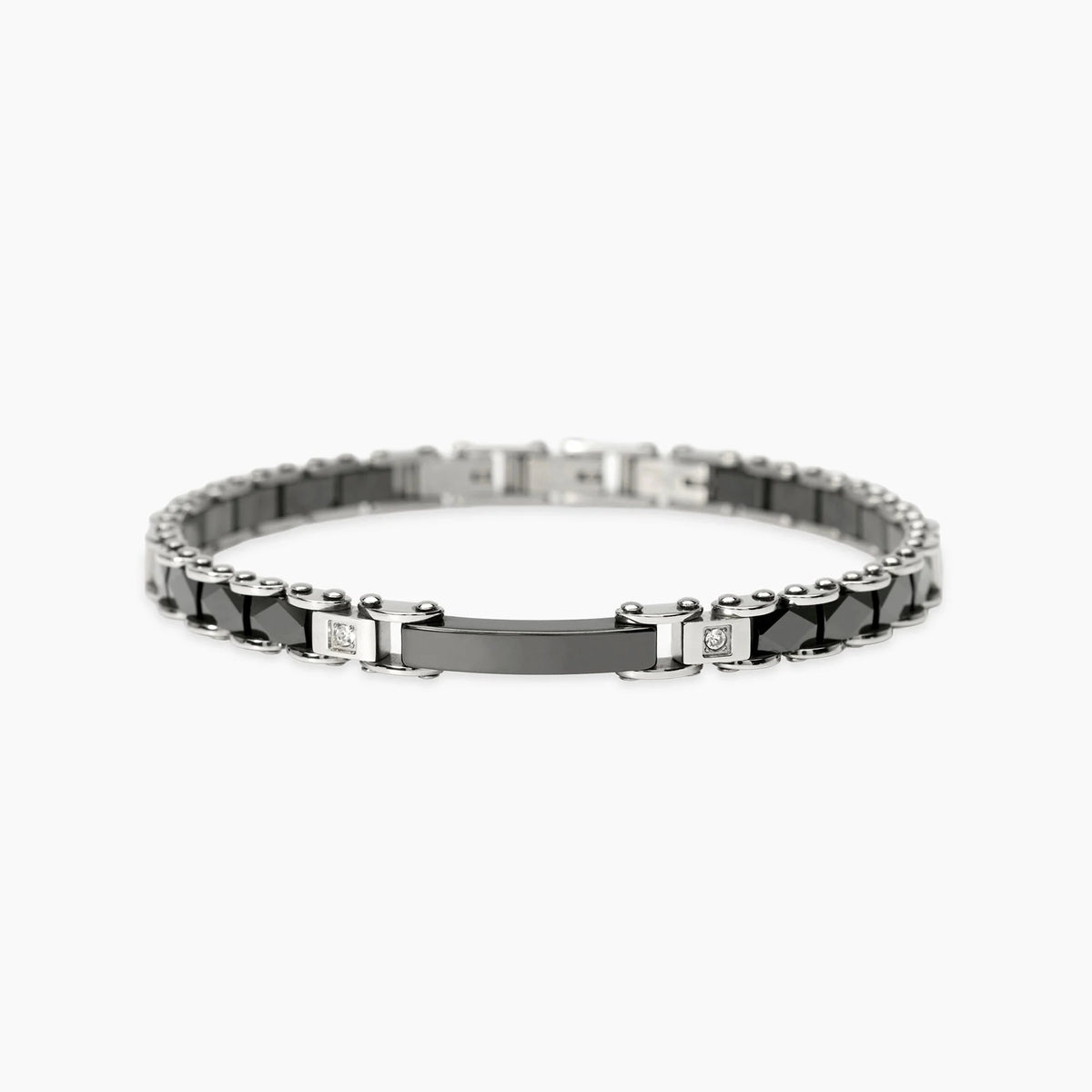 Bracciale Ceramica Nera e Piastra