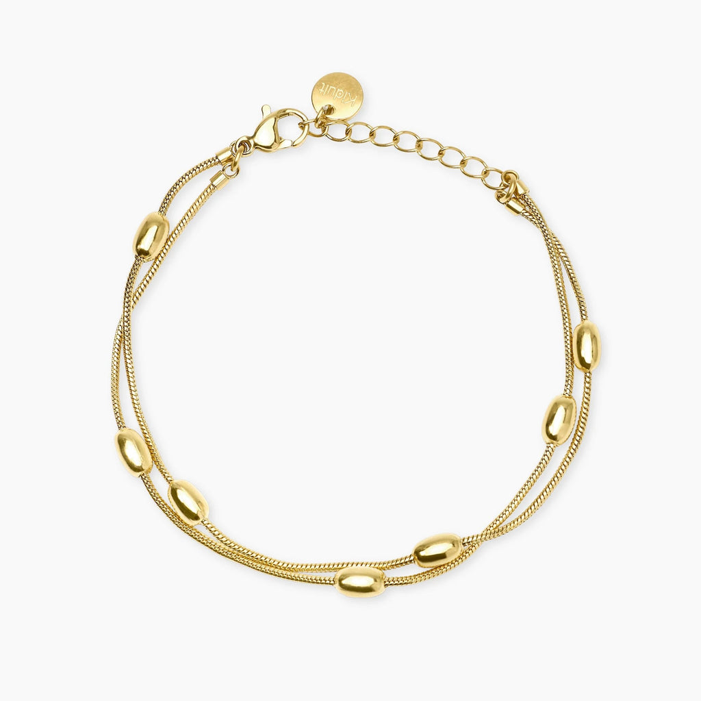 Bracciale Bangle Nodo Acciaio Dorato