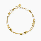 Bracciale Bangle Nodo Acciaio Dorato