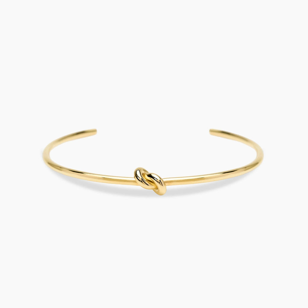 Bracciale Bangle Nodo Acciaio Dorato