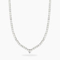 Collana Tennis Cuore Acciaio