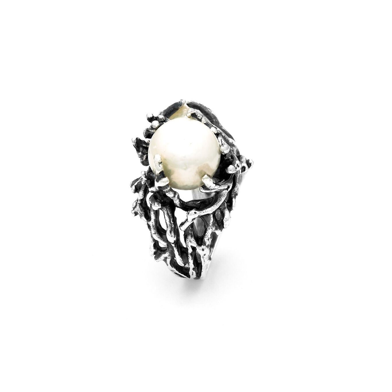 Anello Mari del Sud in Argento 925 e Perle Naturali Scaramazze