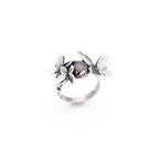 Anello Butterfly in Argento e Madreperla Rosa