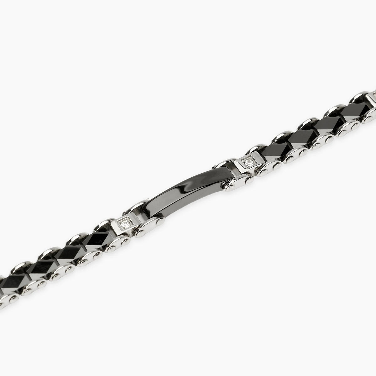 Bracciale Ceramica Nera e Piastra