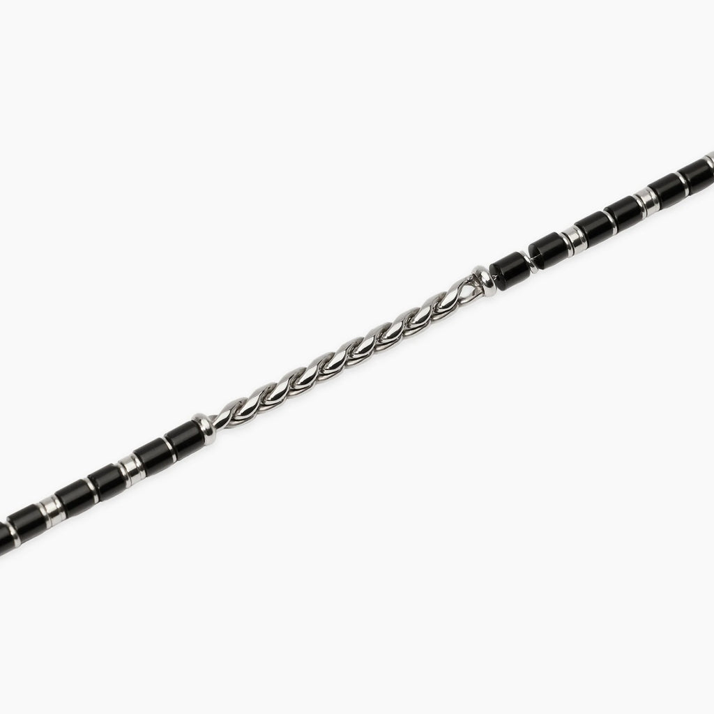 Bracciale Acciaio e Agata Style 68