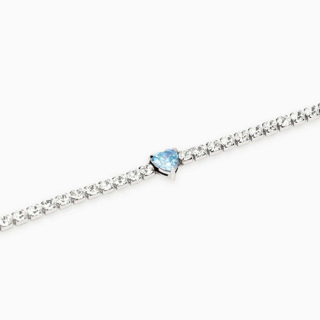 Bracciale Tennis Cuore Azzurro