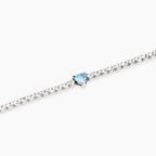 Bracciale Tennis Cuore Azzurro