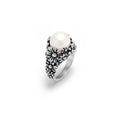 Anello Drops Margherite in Argento e Perla