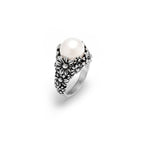 Anello Drops Margherite in Argento e Perla