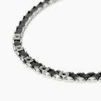 Bracciale Uomo Ceramica Cristalli Neri