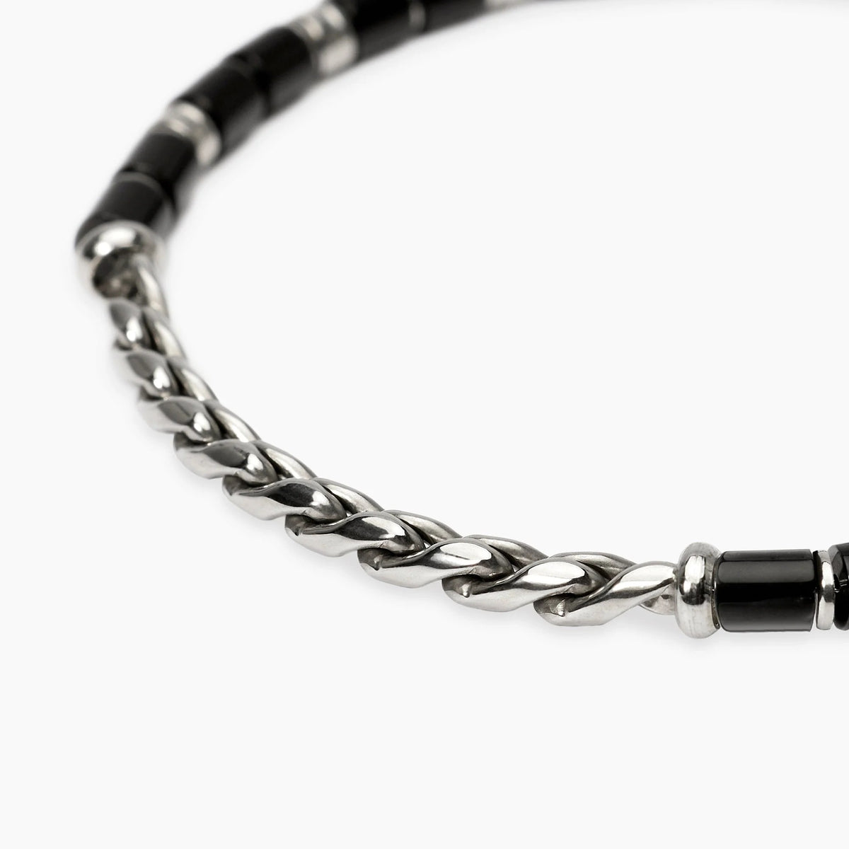 Bracciale Acciaio e Agata Style 68