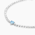 Bracciale Tennis Cuore Azzurro