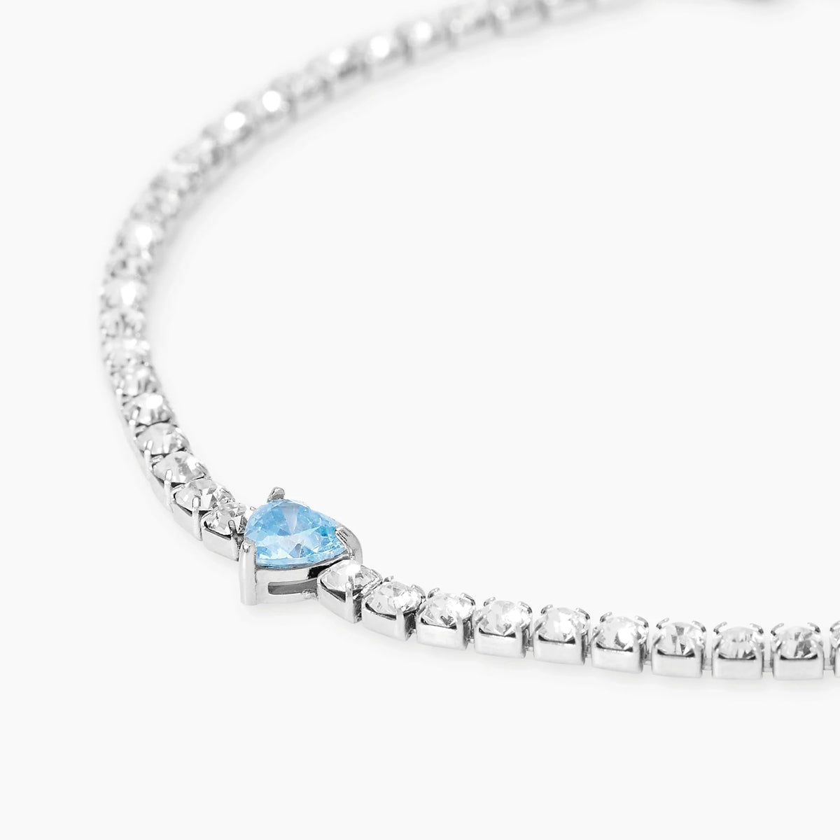 Bracciale Tennis Cuore Azzurro