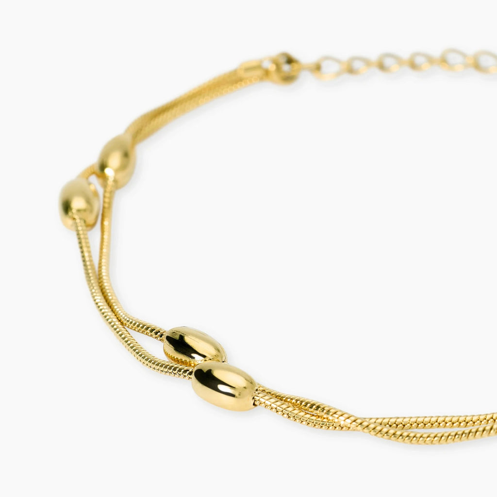 Bracciale Bangle Nodo Acciaio Dorato