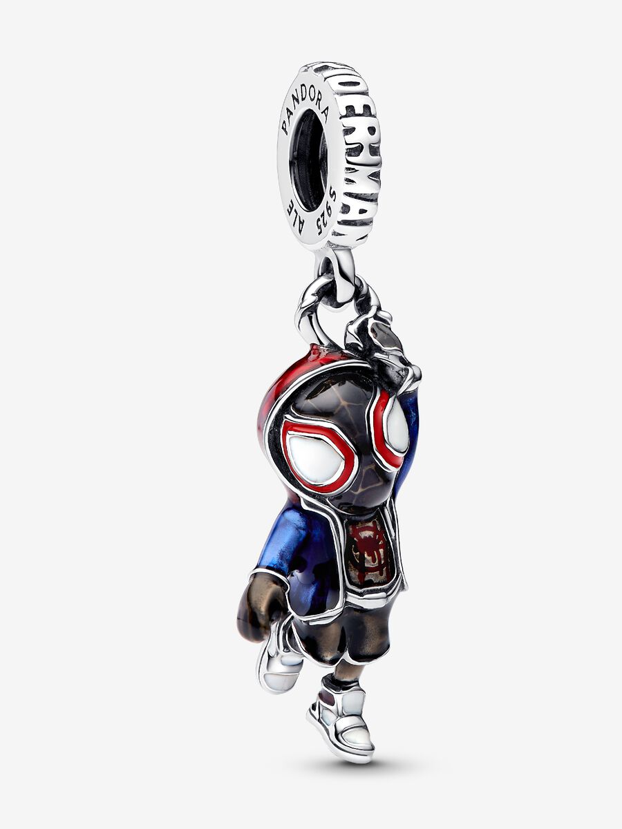 Marvel Spider-Man Pendente Miles Morales Argento Sterling 925 - CHARM