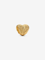Mini Charm Cuore effetto diamantato Placcatura in Oro 14k - CHARM