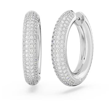 Orecchini a cerchio Dextera Medi, Bianch