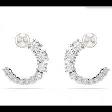 Orecchini a cerchio Matrix - 5692260 Swarovski Bianco