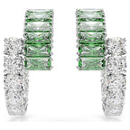 Orecchini a cerchio Matrix Taglio misto Verdi Placcato rodio - ORECCHINI