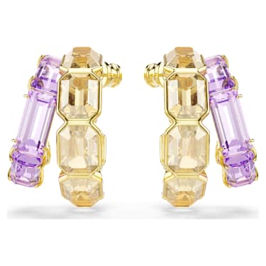 Orecchini a cerchio Millenia Taglio misto Multicolore Placcato color oro - ORECCHINI