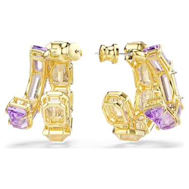 Orecchini a cerchio Millenia Taglio misto Multicolore Placcato color oro - ORECCHINI