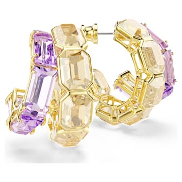 Orecchini a cerchio Millenia Taglio misto Multicolore Placcato color oro - ORECCHINI