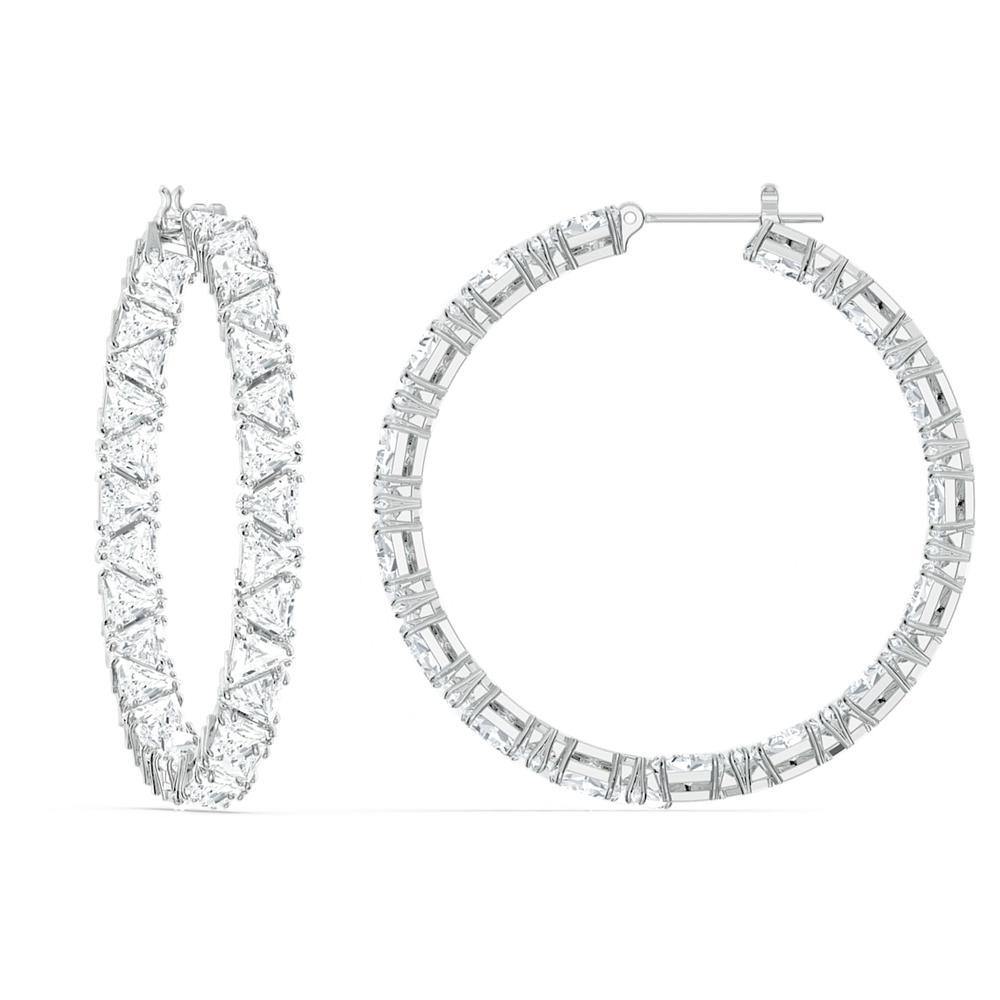 Orecchini a cerchio Millenia Zirconi Swarovski taglio triangle, Multicolore